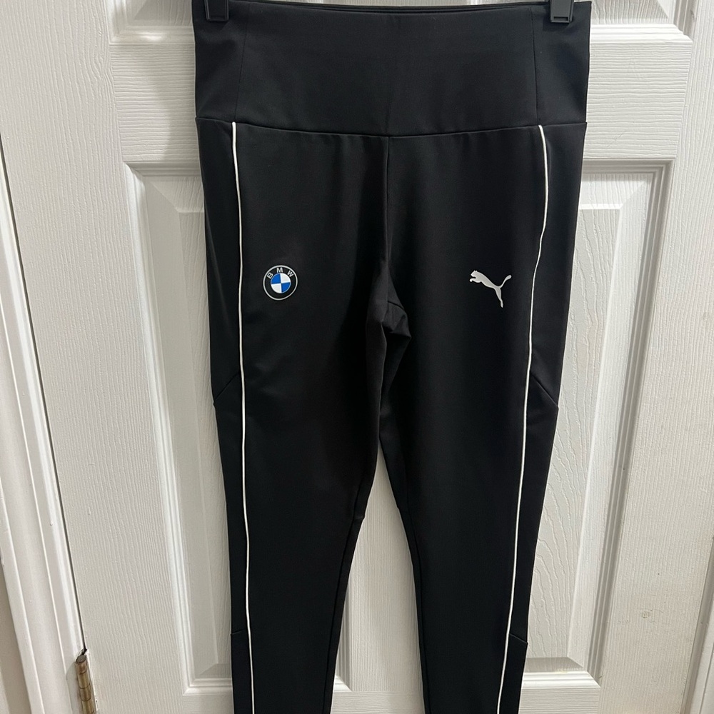 Puma Bmw Motorsport Black Leggings With Bmw/Puma Logos.